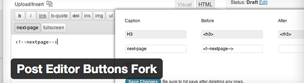 Post Editor Buttons Fork